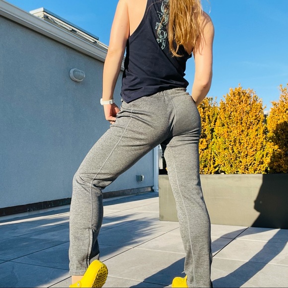 Nike Fleece Gray Zip Ankle Straight Leg Low Ride Streetwear Sport Sweatpants S - Picture 13 of 16